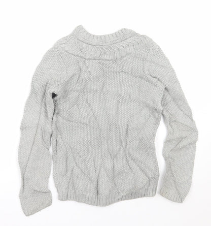 Gap Girls Grey   Pullover Jumper Size 8 Years