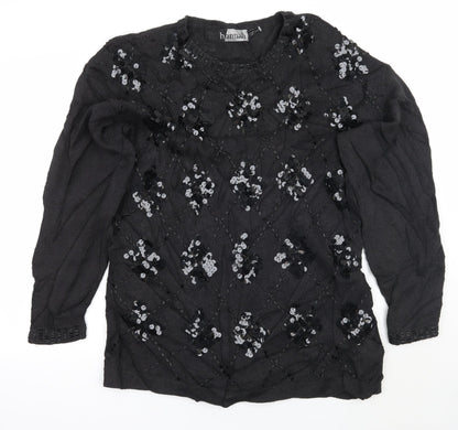HANNAH Womens Black   Pullover Jumper One Size