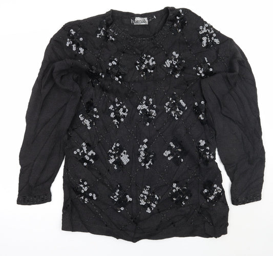 HANNAH Womens Black   Pullover Jumper One Size