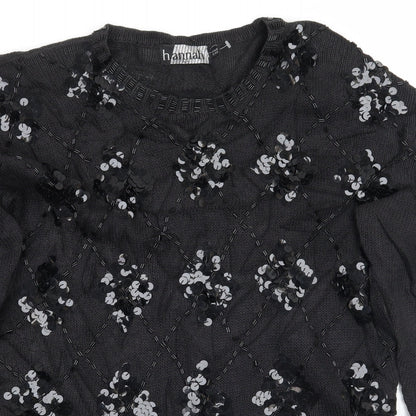 HANNAH Womens Black   Pullover Jumper One Size