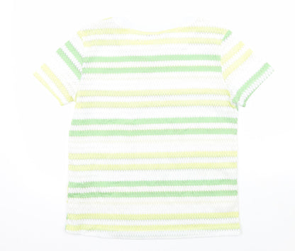 Womens UK Size L Zara White Basic T-Shirt