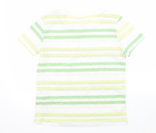 Womens UK Size L Zara White Basic T-Shirt