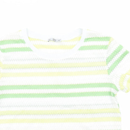 Womens UK Size L Zara White Basic T-Shirt