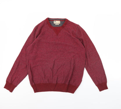 m&s Mens Red   Pullover Jumper Size M
