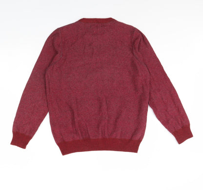 m&s Mens Red   Pullover Jumper Size M