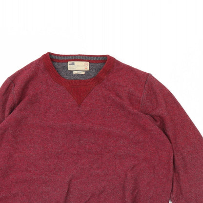 m&s Mens Red   Pullover Jumper Size M