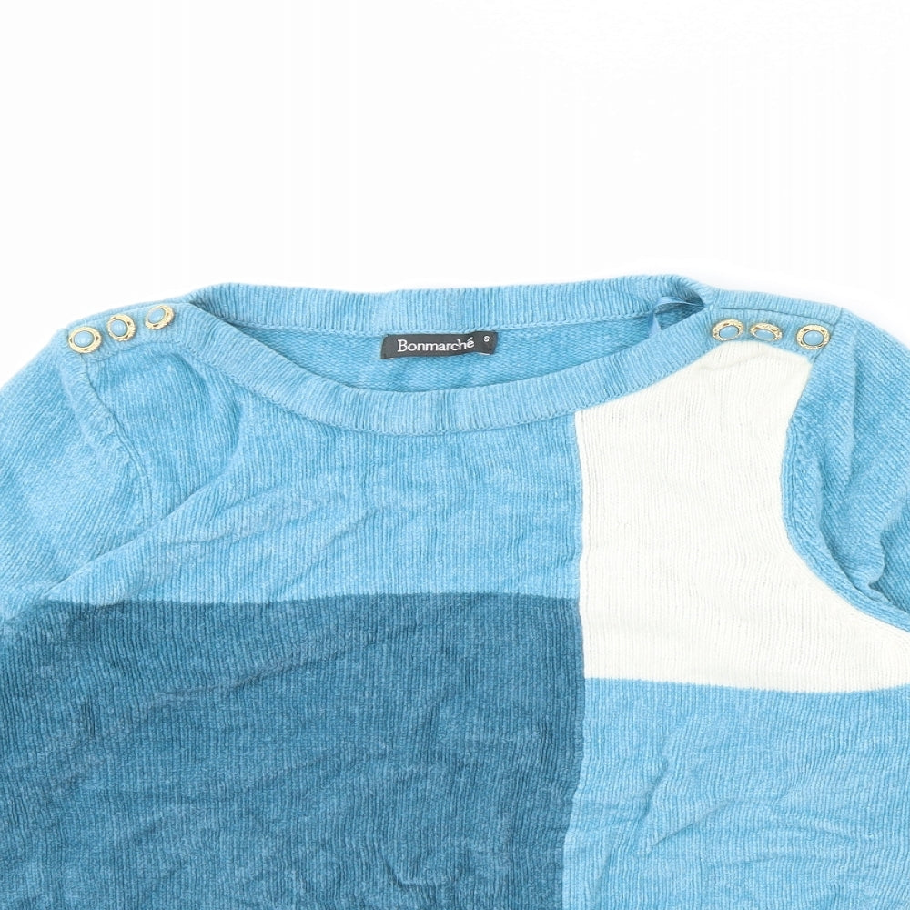 Womens UK Size S Bonmarché Blue Pullover Jumper