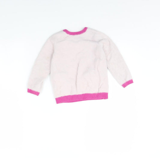 m&s Girls Pink   Pullover Jumper Size 2 Years