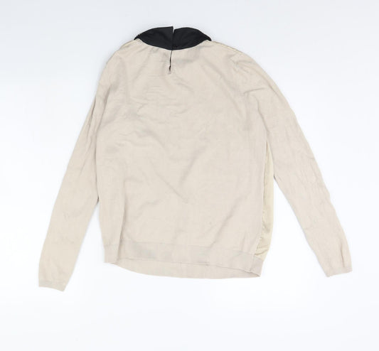 Womens UK Size 12 Warehouse Beige Pullover Jumper