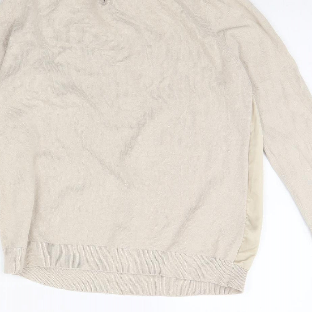 Womens UK Size 12 Warehouse Beige Pullover Jumper