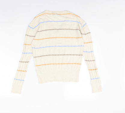 Womens UK Size S m&s Beige Pullover Jumper