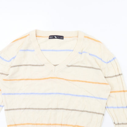 Womens UK Size S m&s Beige Pullover Jumper