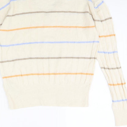 Womens UK Size S m&s Beige Pullover Jumper