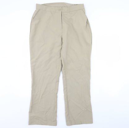 Womens UK Size 18 Preworn Regular Fit  Beige Trousers