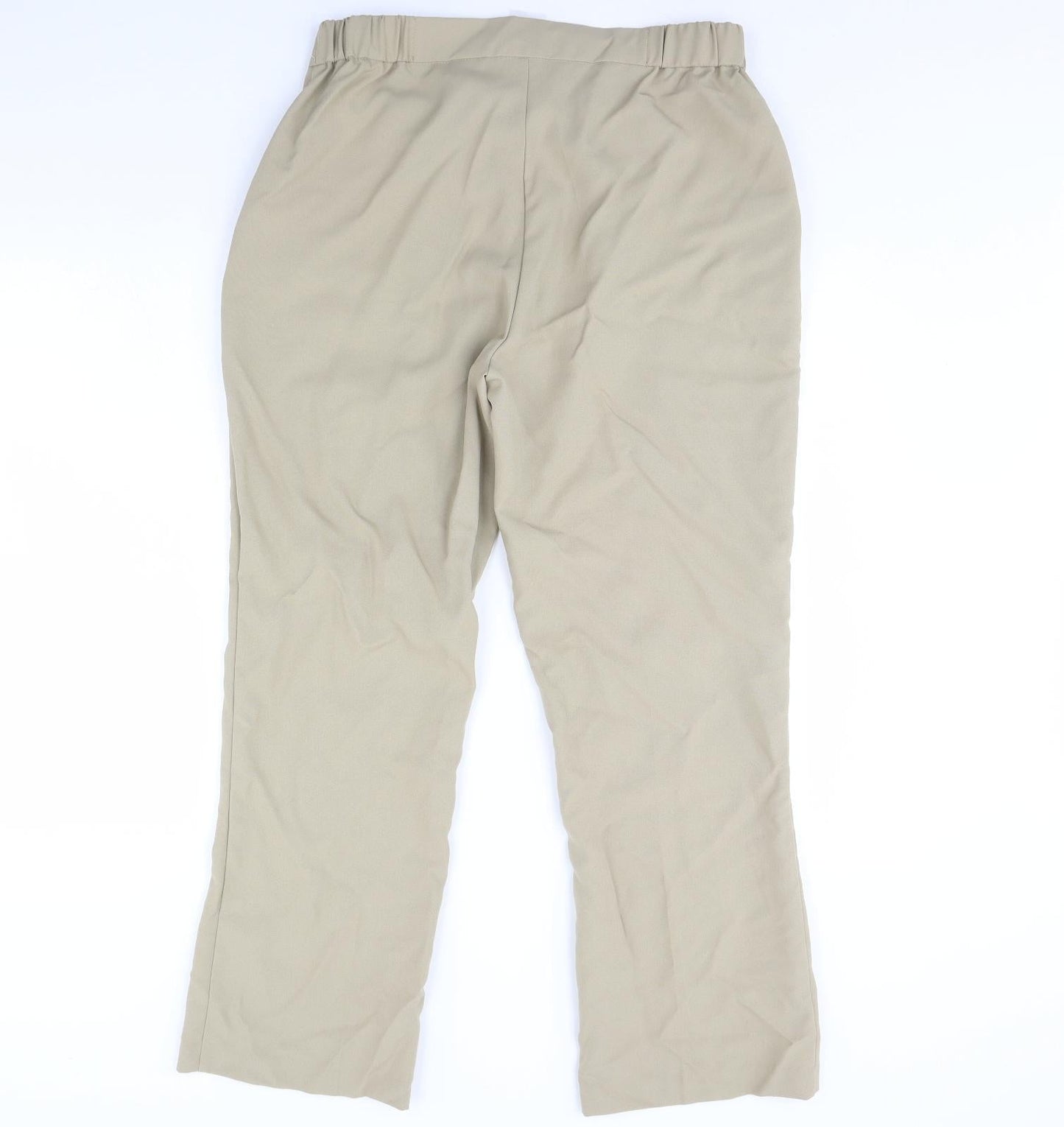 Womens UK Size 18 Preworn Regular Fit  Beige Trousers