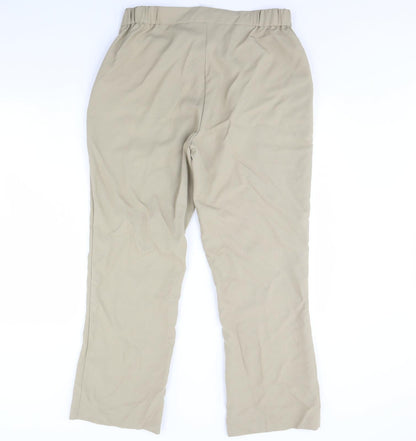 Womens UK Size 18 Preworn Regular Fit  Beige Trousers