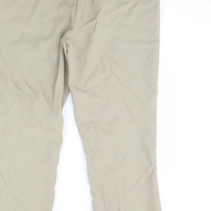 Womens UK Size 18 Preworn Regular Fit  Beige Trousers