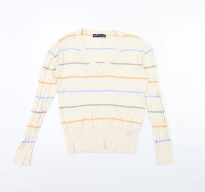 Womens UK Size S M&s Beige Pullover Jumper