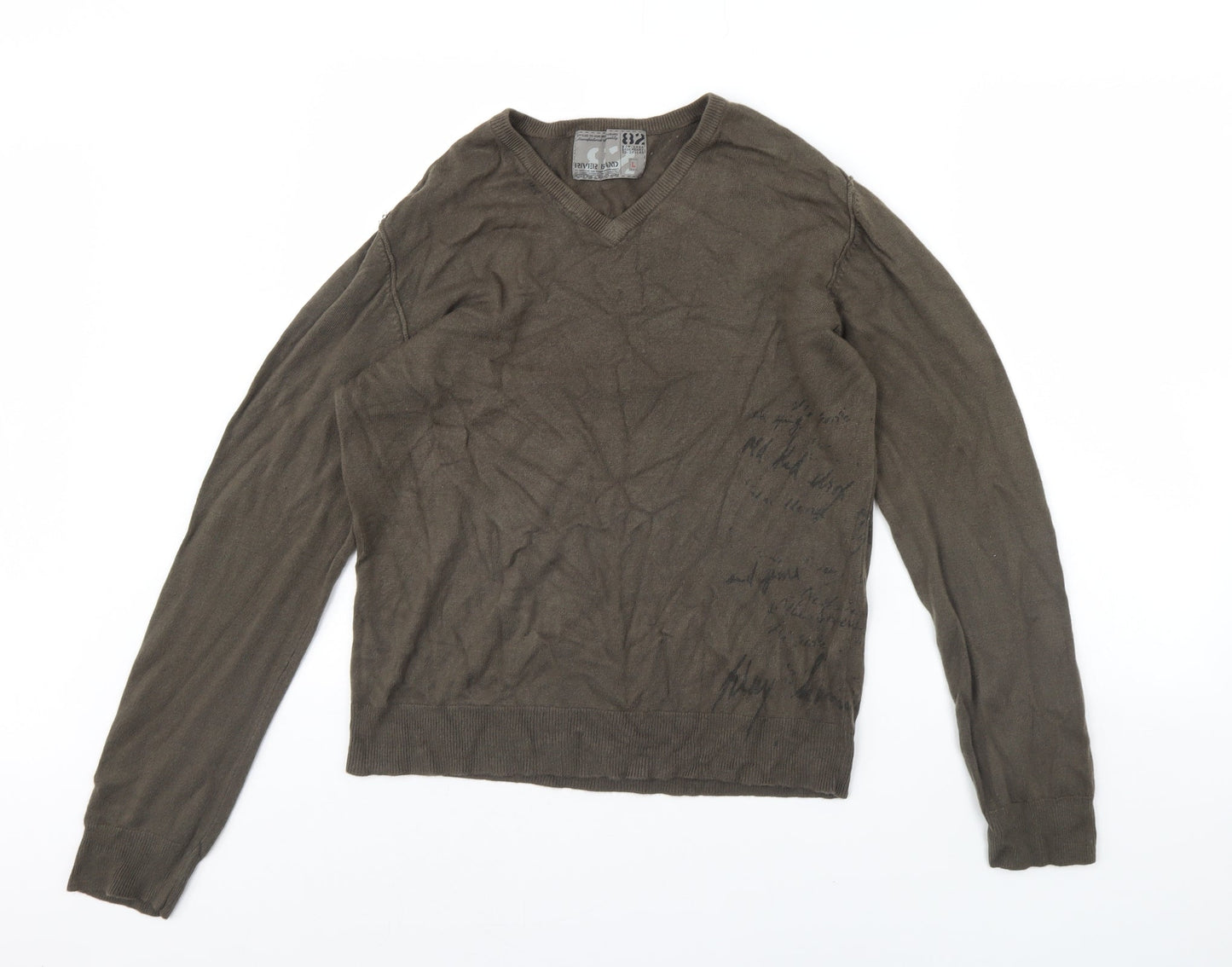 River Island Mens Green   Pullover Jumper Size L