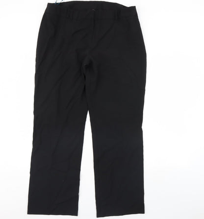 Womens UK Size 18 Dorothy Perkins Regular Fit Dress Pants Black Trousers
