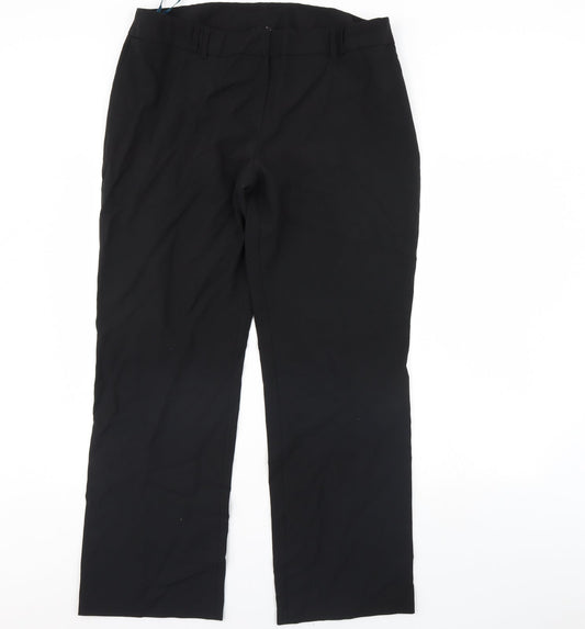 Womens UK Size 18 Dorothy Perkins Regular Fit Dress Pants Black Trousers