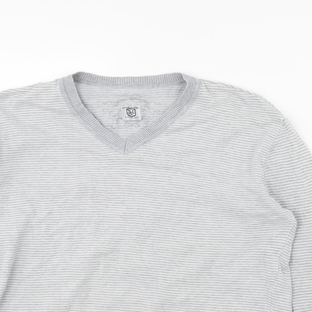 Womens UK Size M River Island Grey Pullover Jumper