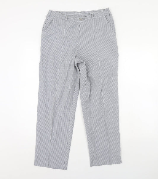 Womens UK Size 12 M&S Regular Fit  Blue Trousers