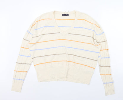Womens UK Size XL m&s Beige Pullover Jumper