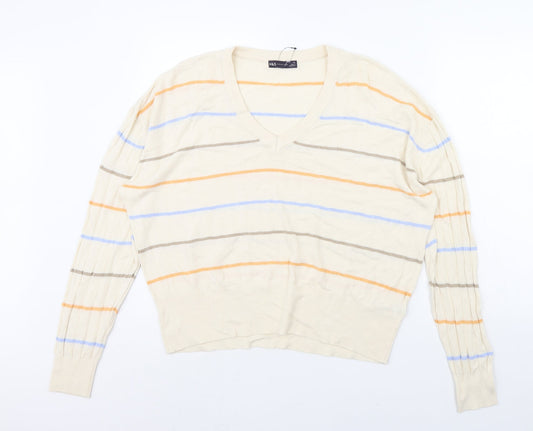 Womens UK Size XL m&s Beige Pullover Jumper