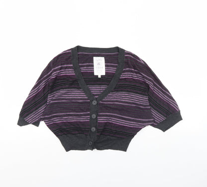 Womens UK Size 8 OPUS Purple Cape Jumper