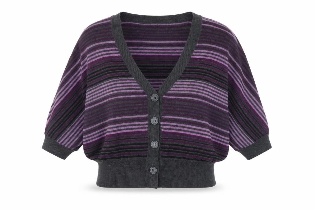 Womens UK Size 8 OPUS Purple Cape Jumper