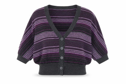Womens UK Size 8 OPUS Purple Cape Jumper