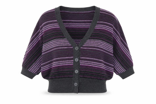 Womens UK Size 8 OPUS Purple Cape Jumper