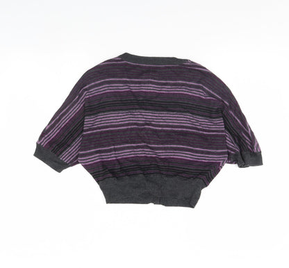 Womens UK Size 8 OPUS Purple Cape Jumper