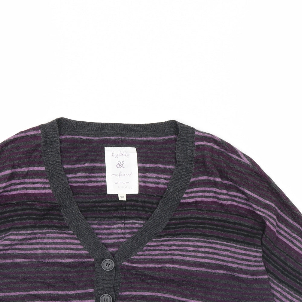 Womens UK Size 8 OPUS Purple Cape Jumper
