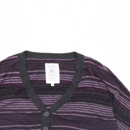 Womens UK Size 8 OPUS Purple Cape Jumper