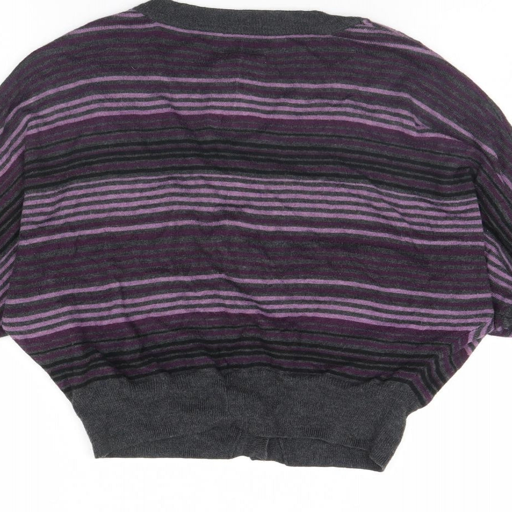 Womens UK Size 8 OPUS Purple Cape Jumper