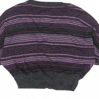 Womens UK Size 8 OPUS Purple Cape Jumper