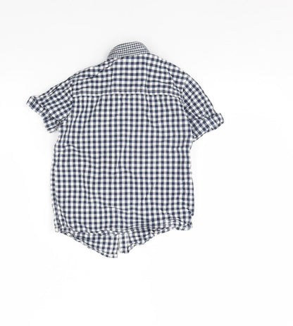 NEXT Boys Blue Plaid  Basic Button-Up Size 6 Years