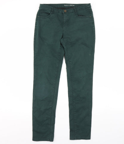 Womens UK Size 10 Preworn Regular Fit Skinny Green Jeans