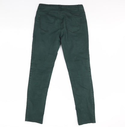 Womens UK Size 10 Preworn Regular Fit Skinny Green Jeans