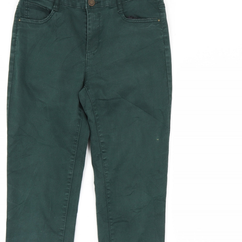 Womens UK Size 10 Preworn Regular Fit Skinny Green Jeans