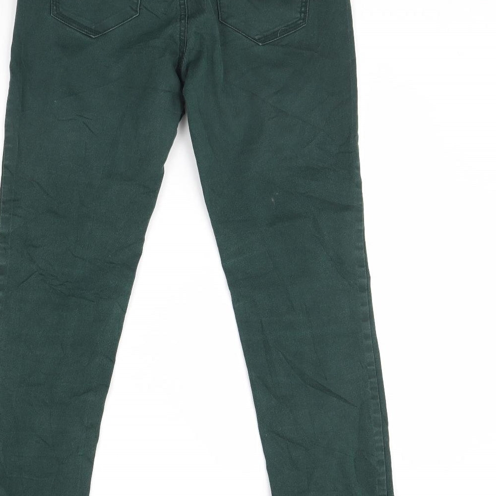 Womens UK Size 10 Preworn Regular Fit Skinny Green Jeans