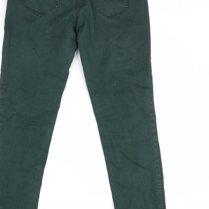 Womens UK Size 10 Preworn Regular Fit Skinny Green Jeans