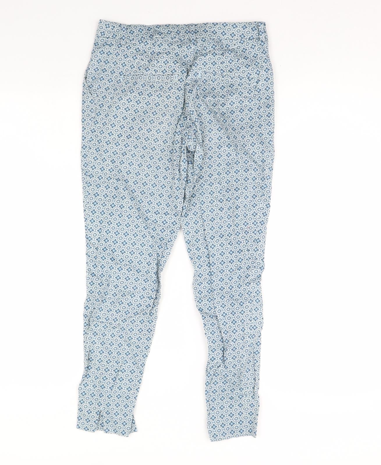 Womens UK Size 6 H&M Regular Fit  Blue Trousers