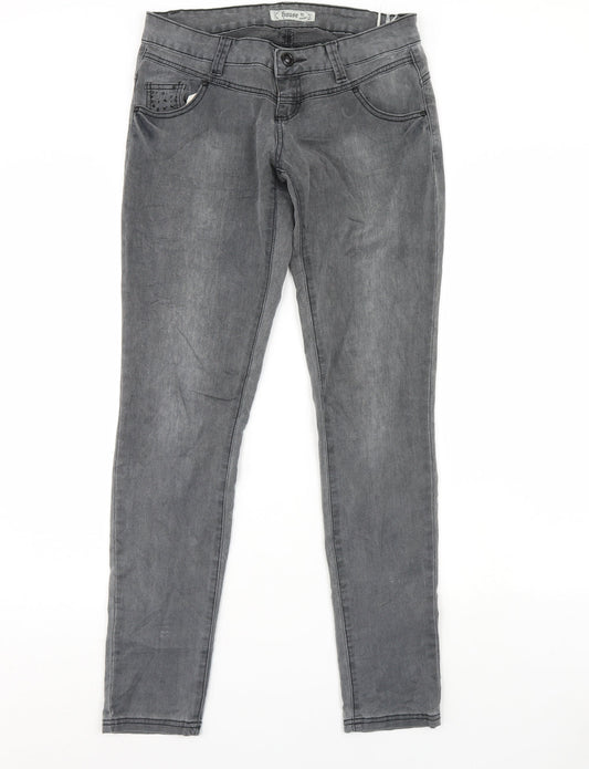 Womens UK Size M House Regular Fit Skinny Grey Jeans