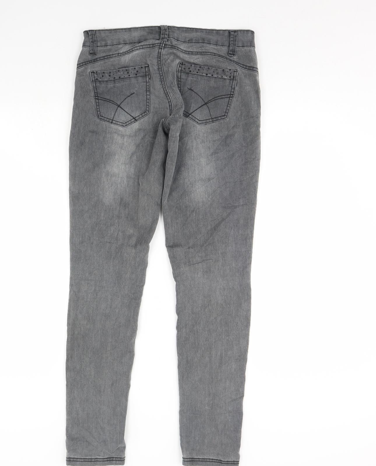 Womens UK Size M House Regular Fit Skinny Grey Jeans