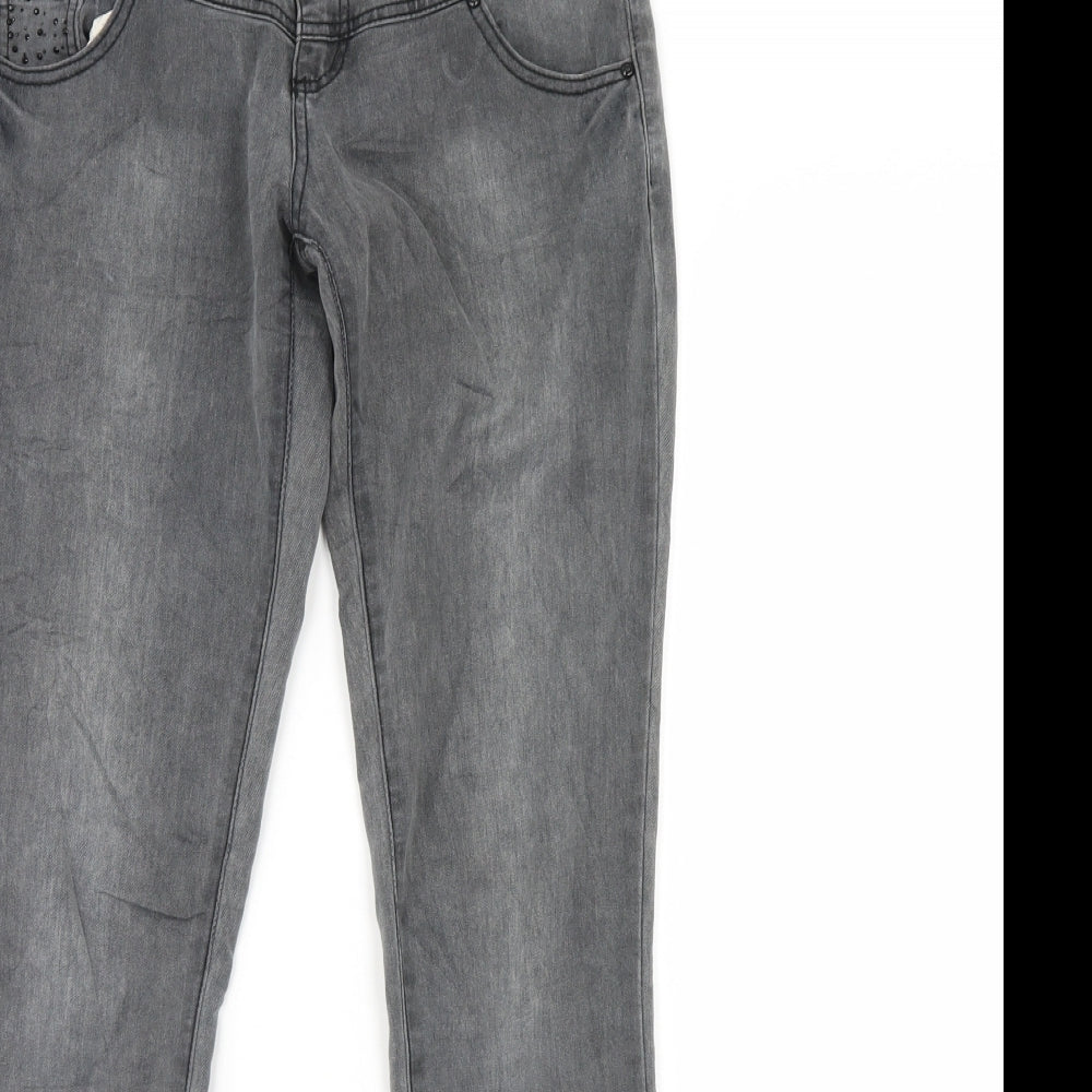 Womens UK Size M House Regular Fit Skinny Grey Jeans