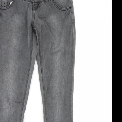 Womens UK Size M House Regular Fit Skinny Grey Jeans