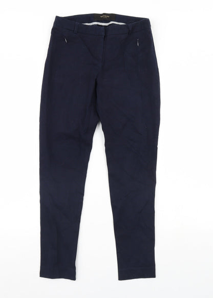 Womens UK Size 8 RESERVED Regular Fit Dress Pants Blue Trousers